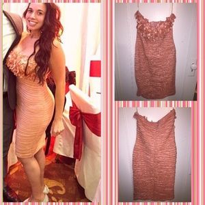 Romeo & Juliet: Beautiful salmon formal dress